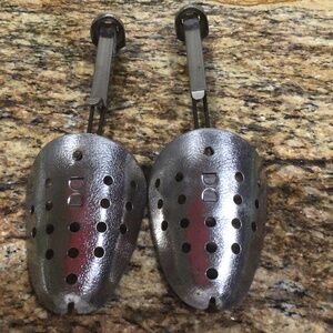 Vintage EKCO USA adjustable tree shoe stretchers. Metal